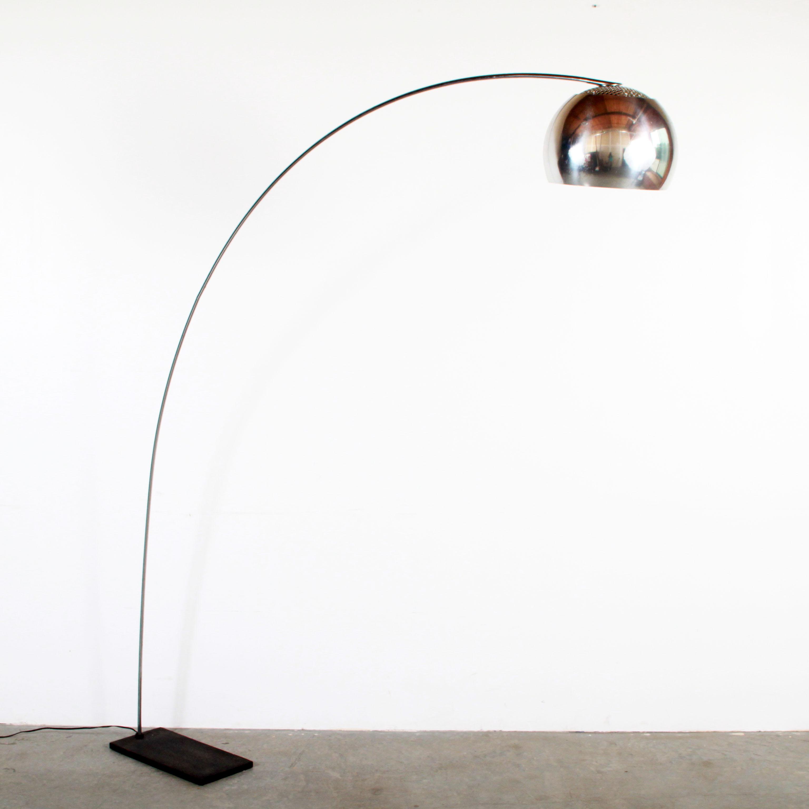 mid century chrome floor lamp