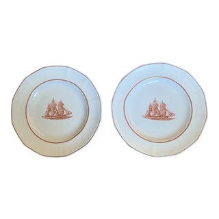 Vintage Wedgwood Flying Cloud Lunch Plates- a Pair For Sale