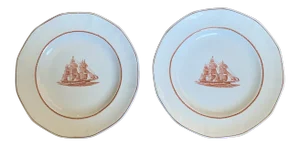 Vintage Wedgwood Flying Cloud Lunch Plates- a Pair