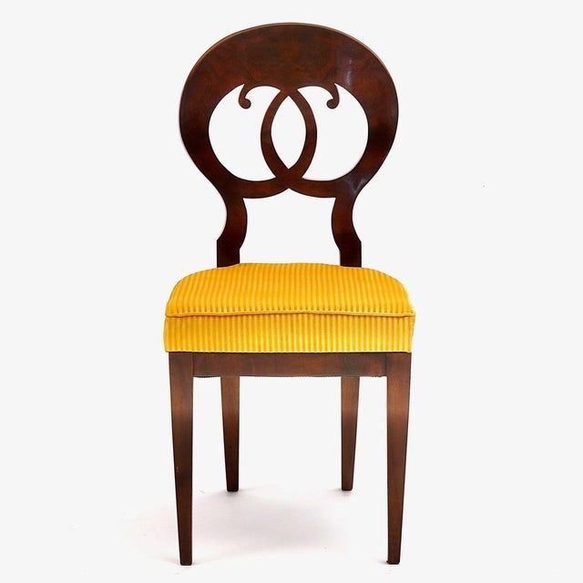 Black Biedermeier Dining Chairs in Walnut by Silvio Piattelli, Set of 8 For Sale - Image 8 of 18