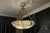 Large French Art Deco Alabaster Pendant Light with Brass Chain, 1920s For Sale - Image 11 of 18