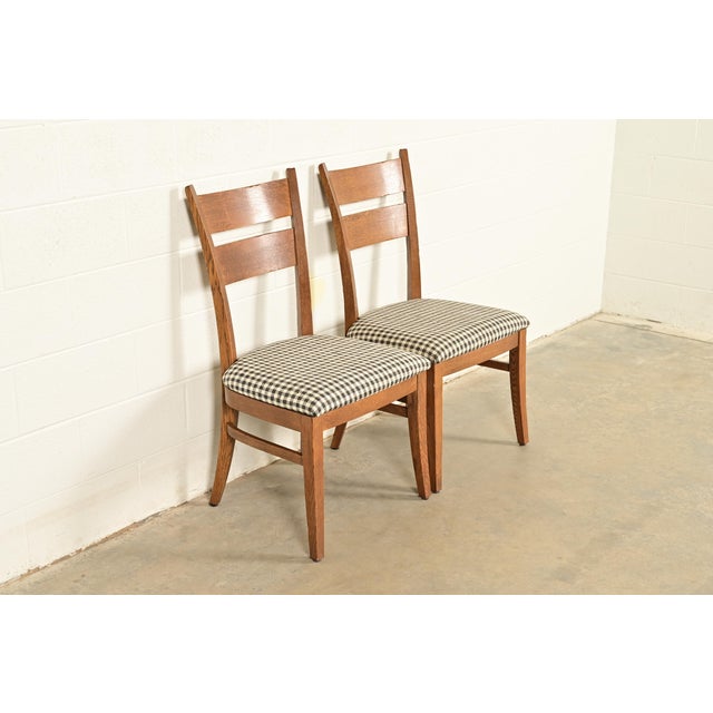 Stickley Mission Oak Arts & Crafts Side Chairs or Dining Chairs, Pair For Sale - Image 16 of 16