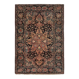 Antique Farahan Persian Rug With Colorful Floral Medallion, From Rug & Kilim For Sale