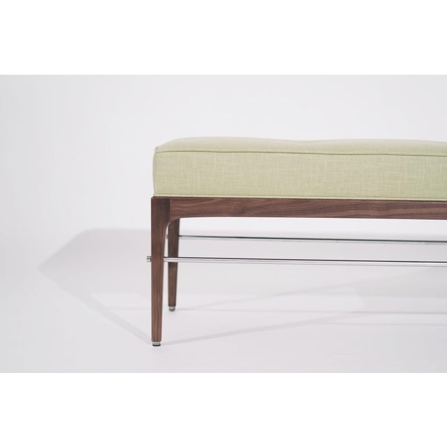 Green Linear Bench in Natural Walnut Series 96 by Stamford Modern For Sale - Image 8 of 18