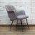 - 1960s lounge chair - In the style of Eero Saarinen's Executive model - From France - Reupholstered in Prince of Wales...