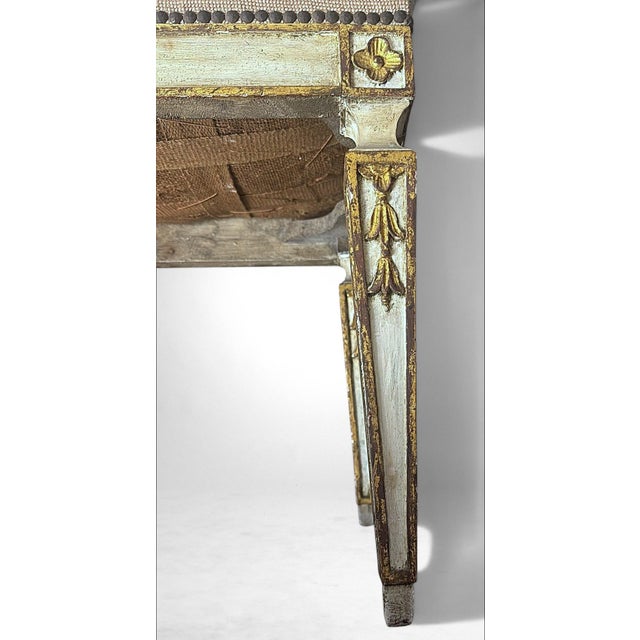 Early 20th Century French Louis XVI Style Lacquered Wood Settee With Needlepoint Upholstery For Sale - Image 13 of 18