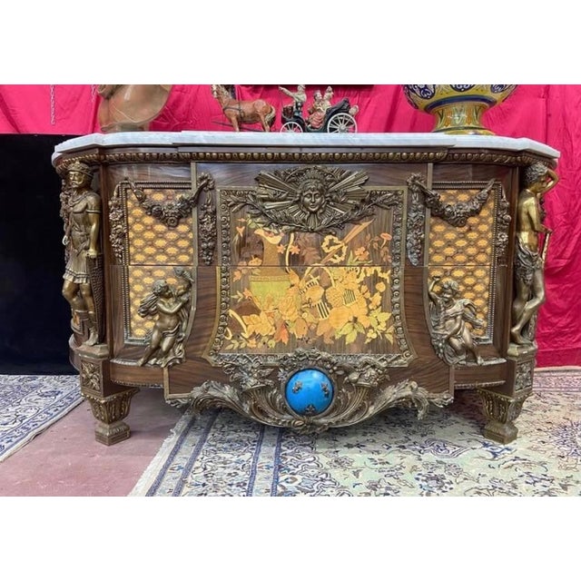 Brown Large Hall Chest of Drawers, 1870 For Sale - Image 8 of 8