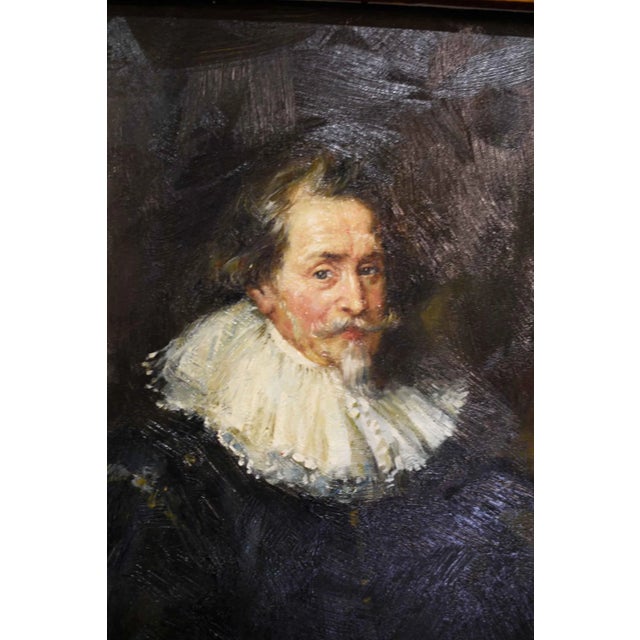 Mid 20th Century Portrait of Ludovicus Nonnius by Peter Paul Rubens Reproduction Framed 23in × 26.5in For Sale - Image 5 of 12