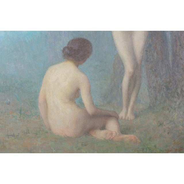 Jules Octave Triquet, French Symbolist of Woodland Nymphs, Nude, Oil on Canvas, Framed For Sale - Image 3 of 8