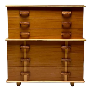 Paul Frankl, Rare Station Wagon Highboy Dresser, Rock Maple, Leather, Usa, 1950s