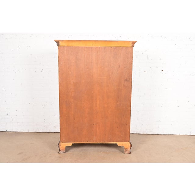 Hickory Chair Georgian Carved Mahogany Highboy Dresser For Sale - Image 12 of 13