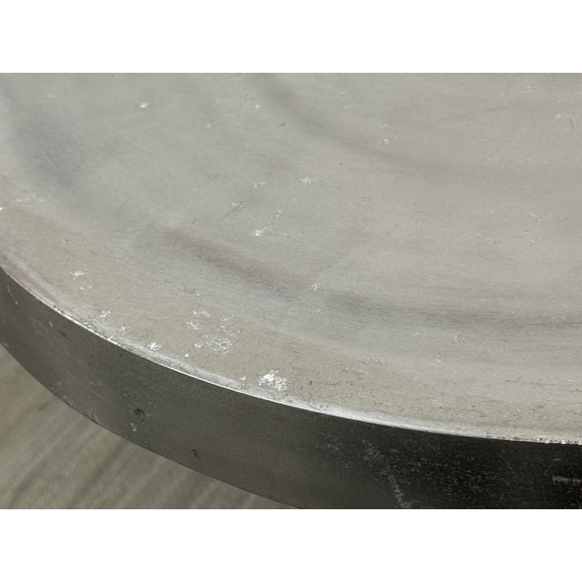 Sculptural Stacked-Sphere Metal Pedestal Side Table For Sale - Image 10 of 12