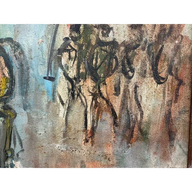 1968 Vintage Oil on Board Expressionist Painting of Napoleon and His Soldiers by Alex Portner For Sale - Image 9 of 12