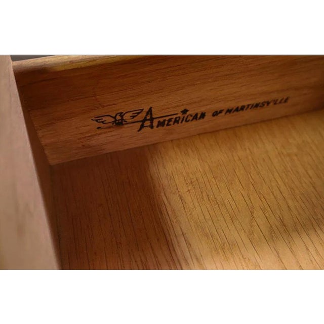 1950s American of Martinsville Nightstands, Pair, Professionally Refinished For Sale - Image 9 of 9