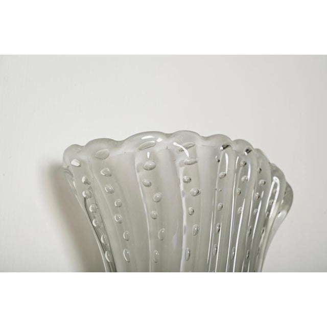 Large Murano Glass and Brass Flower Sconces from Barovier, Italy 1940s, Set of 2 For Sale - Image 12 of 18