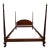 Vintage King Size Councill Craftsman Chippendale Mahogany Carved Four Poster Bed For Sale