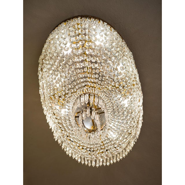 Large Vintage Italian Empire Style Ceiling Light, 1940s For Sale - Image 12 of 13