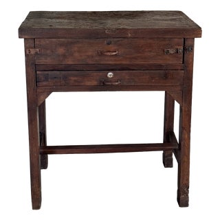 Vintage Indonesian Teak Workshop Table, 1930s For Sale