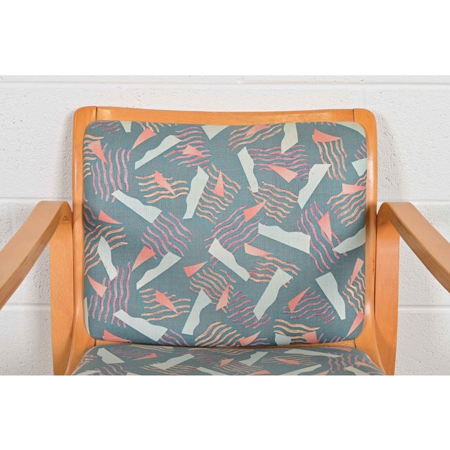 Loewenstein Modern Bent Beechwood Sled Leg Lounge Chairs, Set of Four For Sale In South Bend - Image 6 of 14