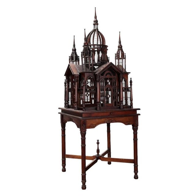 20th Century Bird Cage in Mahogany, Italy For Sale - Image 12 of 12