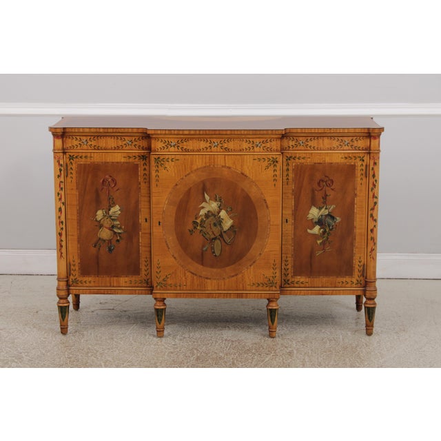 Age: c1930s Details: Walnut Raised Back Panel Key Locking w. Key Extremely High Quality Stunning Hand Painted Details...