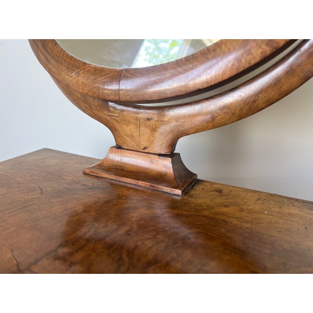 Antique French Walnut Dressing Table Mirror with Drawer, 1890s For Sale - Image 14 of 18