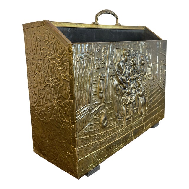 Vintage English Repousse Magazine Box For Sale