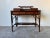 Vintage British Colonial Style Faux Burnt Bamboo and Grasscloth Pagoda Desk and Chair For Sale - Image 4 of 10