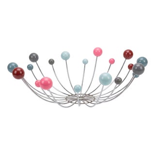 Mid-Century Modern Atomic Ball Fruit Bowl in Chrome Wire, 1960s For Sale