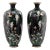 Pair of Meiji Antique Japanese Cloisonne Enamel Wisteria and Bird Vases Signed Hayashi Chuzo For Sale