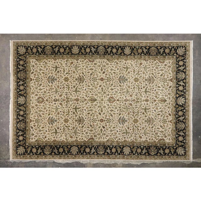 Beige Vintage Indian Palace Rug, 11'11 X 17'10 For Sale - Image 8 of 9