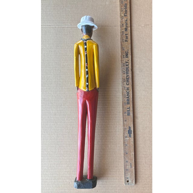 African Vintage Baule African Colon Wood Sculpture From Cote d'Ivoire For Sale - Image 3 of 6