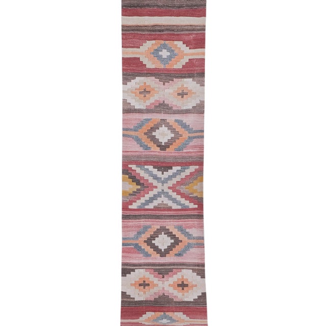 1960s Vintage Turkish Long Kilim Runner 2'6'' X 21'8'' For Sale - Image 4 of 13