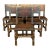 French Antique Leather and Nailhead Dining Chairs With Bobbin Legs -Set of 6 For Sale
