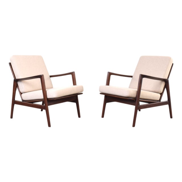 Mid-Century Stefan Lounge Chairs from Swarzędz Furniture Factory, 1960s, Set of 2 For Sale