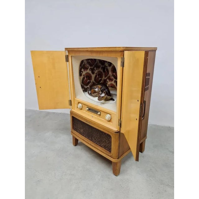 Brown TV or Cocktail Cabinet from Philips, 1950s For Sale - Image 8 of 11