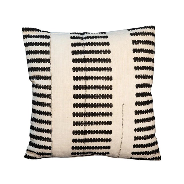 Contemporary Mishka Black & White Pillow For Sale - Image 3 of 3