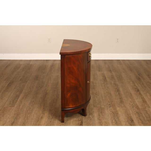 Henkel Harris Georgian Style Mahogany Demilune Console For Sale - Image 15 of 18