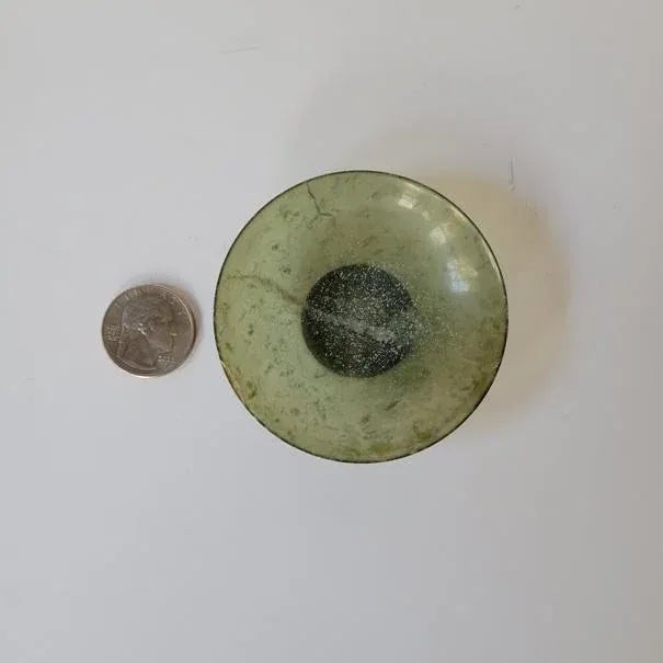 Antique Chinese Green Jade Snuff Dish Chairish