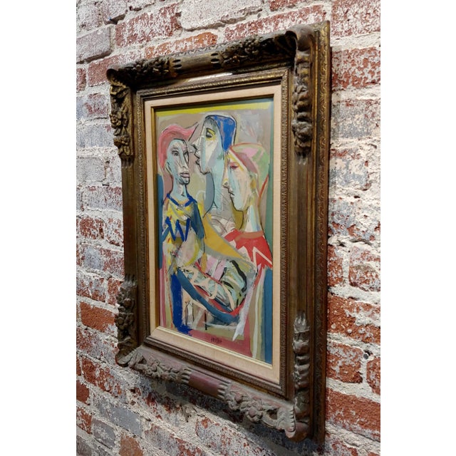 Brown Josef Presser -Portrait of 3 Figures -Painting For Sale - Image 8 of 10