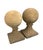 Stone Pair of Vintage Neoclassical Cast Stone Sphere Garden Finials on Pedestal Bases For Sale - Image 7 of 12