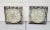 Light Gray 1980s Vintage Pair of Square Iron Framed Terracotta Relief Floral Medallion Wall Hangings For Sale - Image 8 of 12
