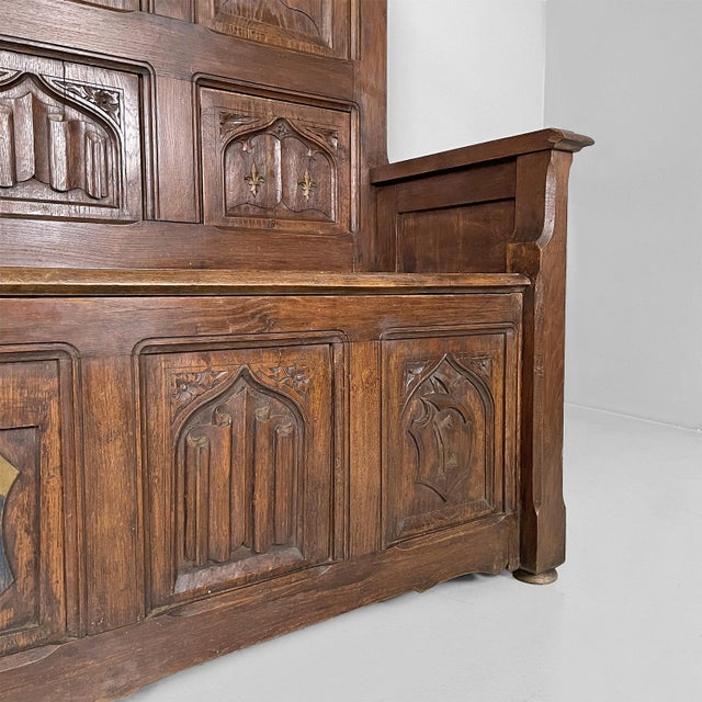 Vintage Italian Wood Chest with Decorations, 1930s For Sale - Image 12 of 18