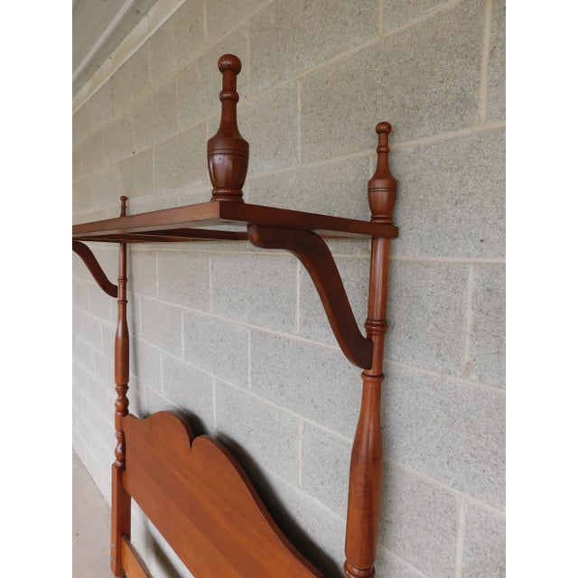 Thomas Chippendale Raymond Smith Custom Hand Made Cherry Quarter Tester Full Size Poster Headboard 73"h For Sale - Image 4 of 8