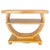 Blond, two-tier Art Deco Pearwood side table designed by Gilbert Rohde for Brown Saltman Furniture company. This fantastic...