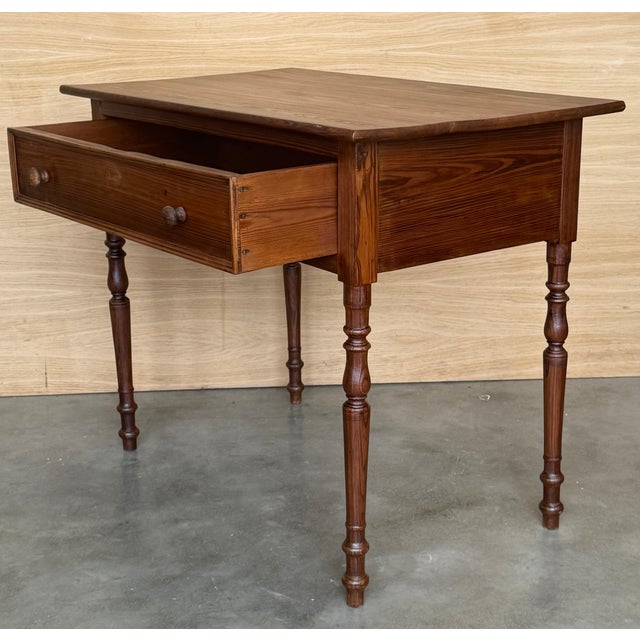 Early 20th Century Spanish Country Pine "Mobila " Sofa Table or Console table with Drawer For Sale - Image 11 of 18