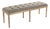 Louis Tufted Bench - Gray Linen For Sale