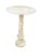Vintage Rustic Carved Alabaster Gueridon Small Occasional Table Stand Approximate Size 13" x 24"