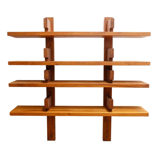 Shelf in Elm by Pierre Chapo, 1980s For Sale