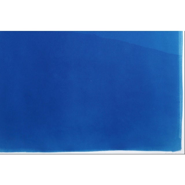 Paper 2026, Minimalist Panorama, Blue Mountains, Handmade Monotype Cyanotype Landscape in Blue Tones For Sale - Image 7 of 8
